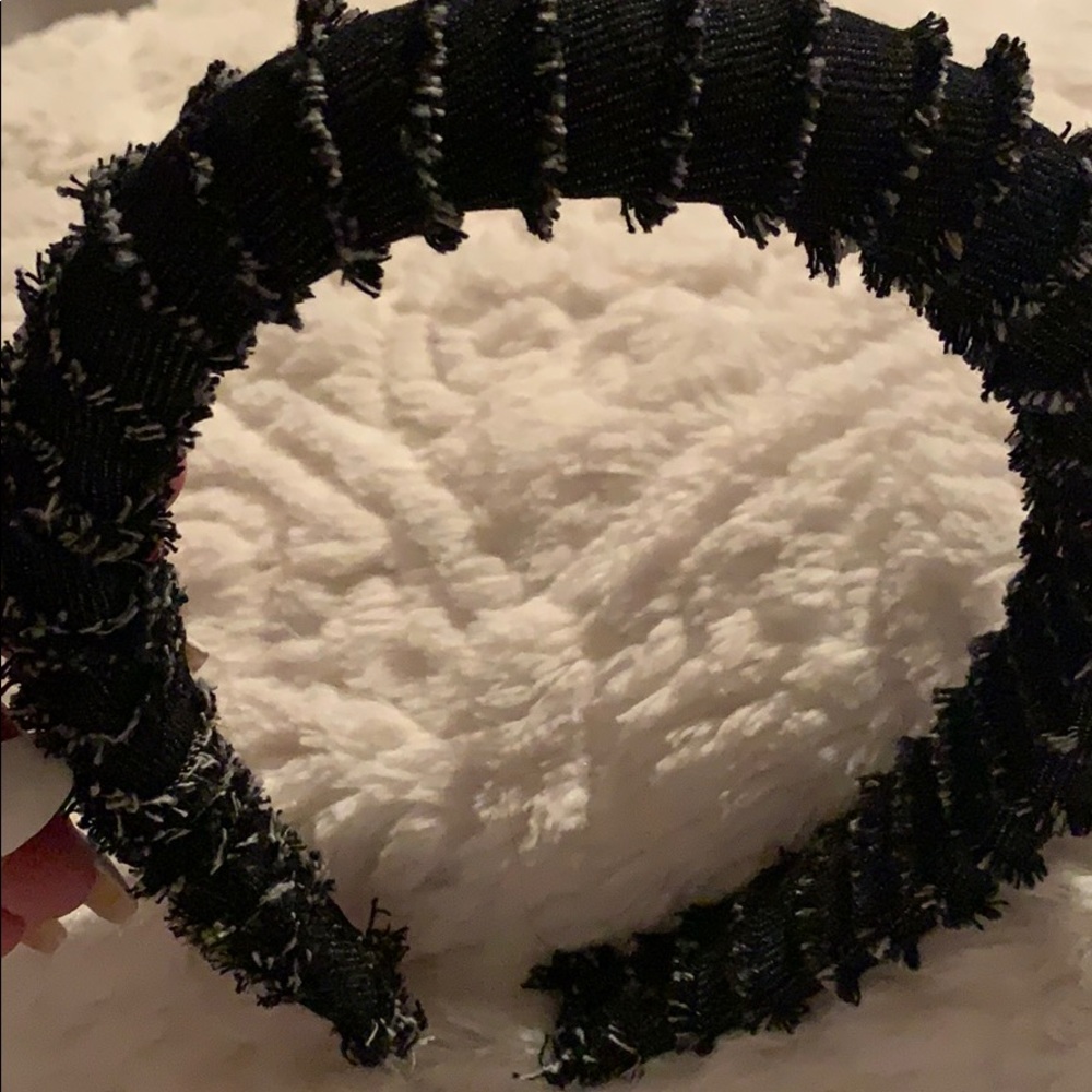 Black denim head band - Picture 2 of 3